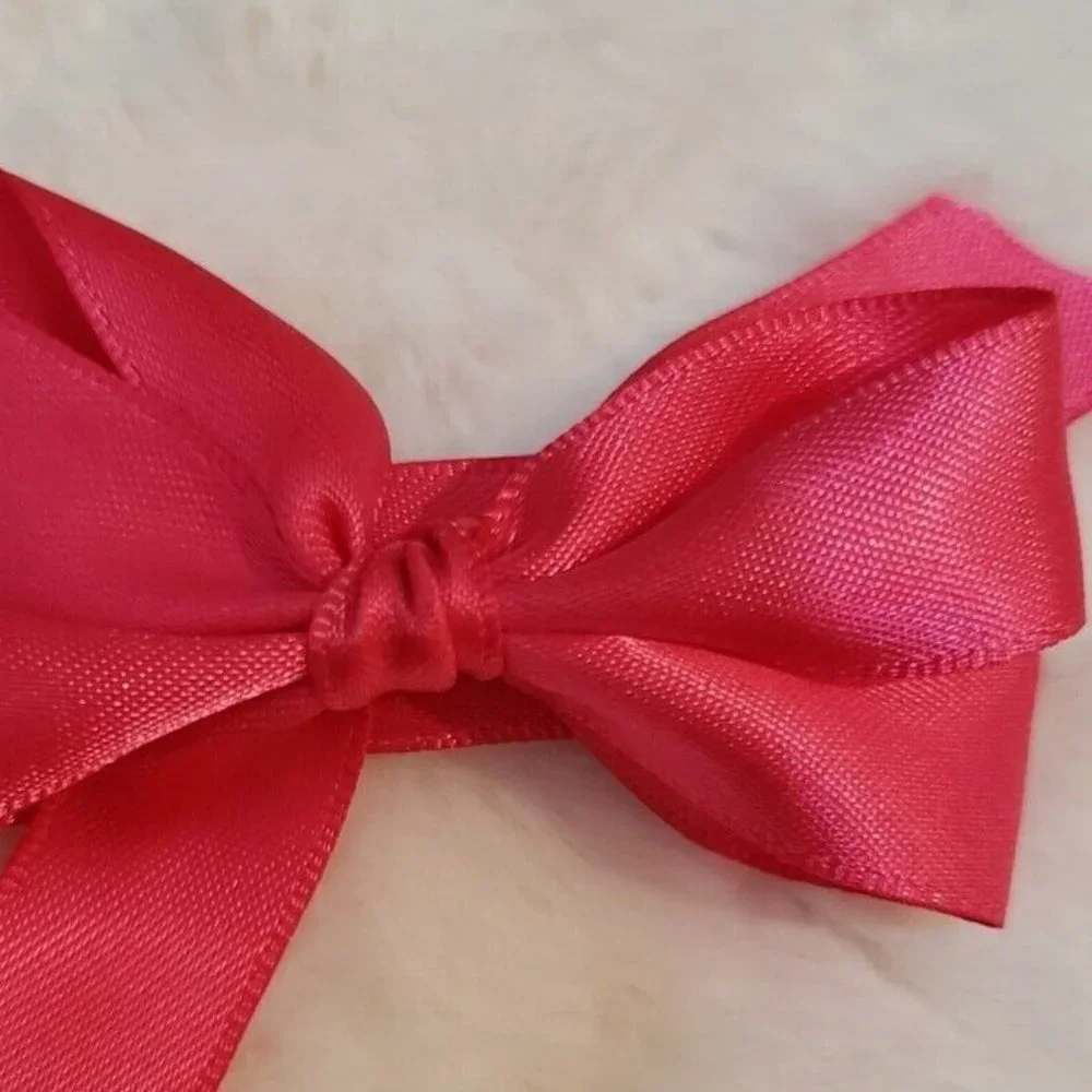 Pack of 3 Beautiful Handmade Girls Hair Bow Barrett Pink Silky Small/Medium